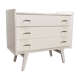 Commode scandinave 1960 3 tiroirs relookées laiton bakélite