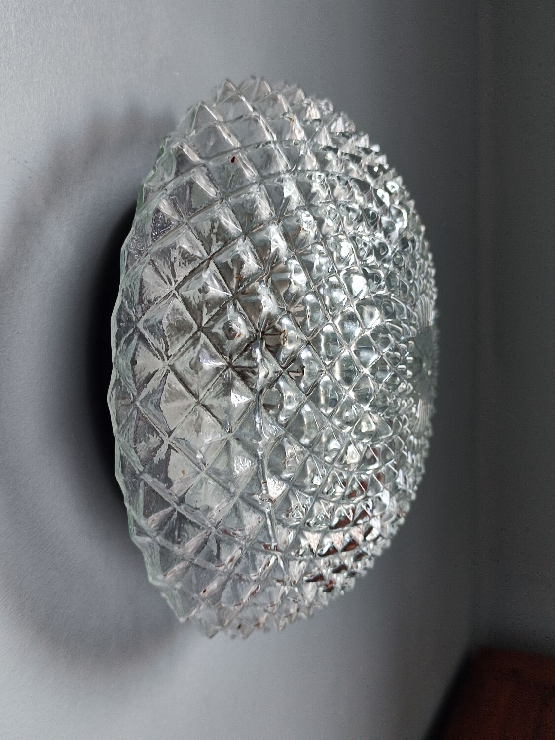 Vintage glass round wall lamp/ceiling