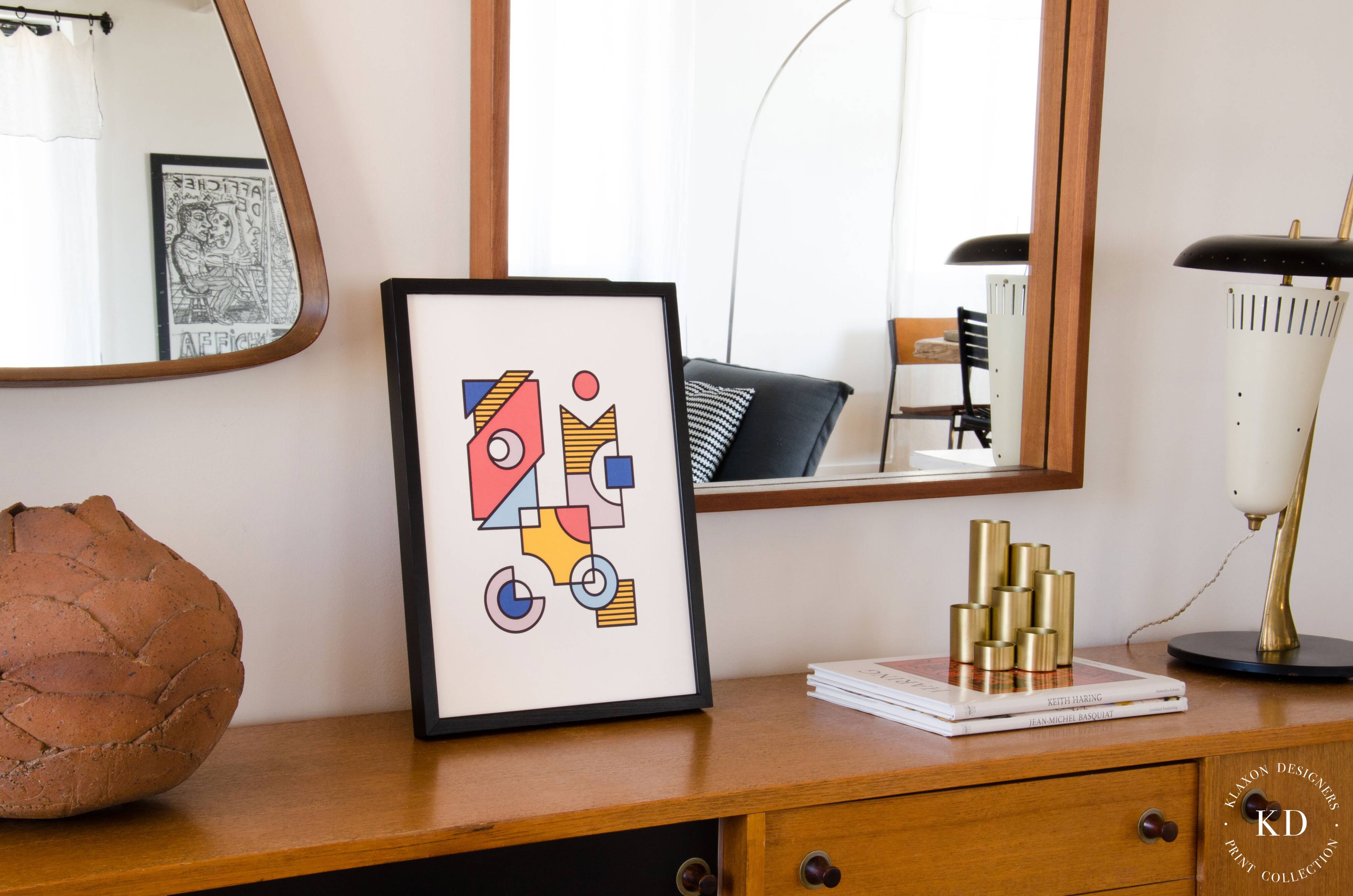 Illustration - Abstract geometric graphic colorful A3 poster numbered #002