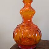 Vase en verre orange retro