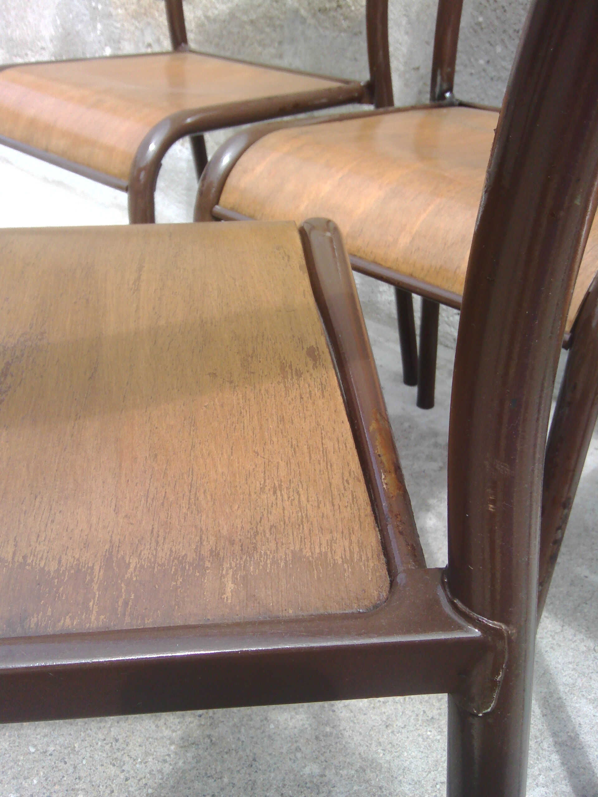 4 Mullca vintage school chairs