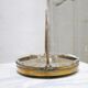 Vintage aperitif serving tray in brass and glass