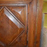 Man standing in solid oak