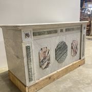 Meuble de métier comptoir marbre boucherie 1920