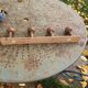 Coat rack in carved and varnished wood, imitation bamboo, 4 hooks