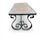Vintage ceramic and wrought iron coffee table from around 1970.