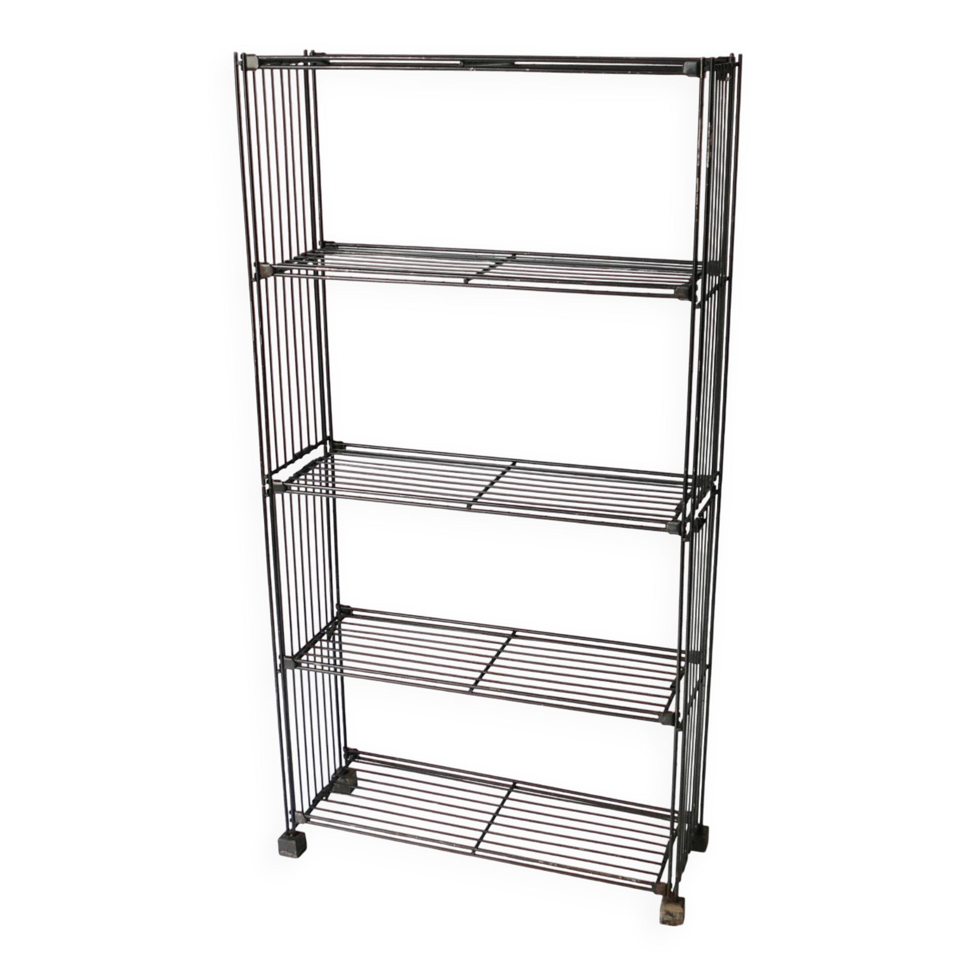 vintage metal bookshelf shelf design Multistrux by Multimueble