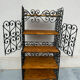 Antique display cabinet in wrought iron and wood