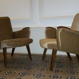 Pairs of armcchairs Danish 50/60s Arno Votteler knoll