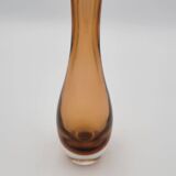 Contemporary amber glass vase