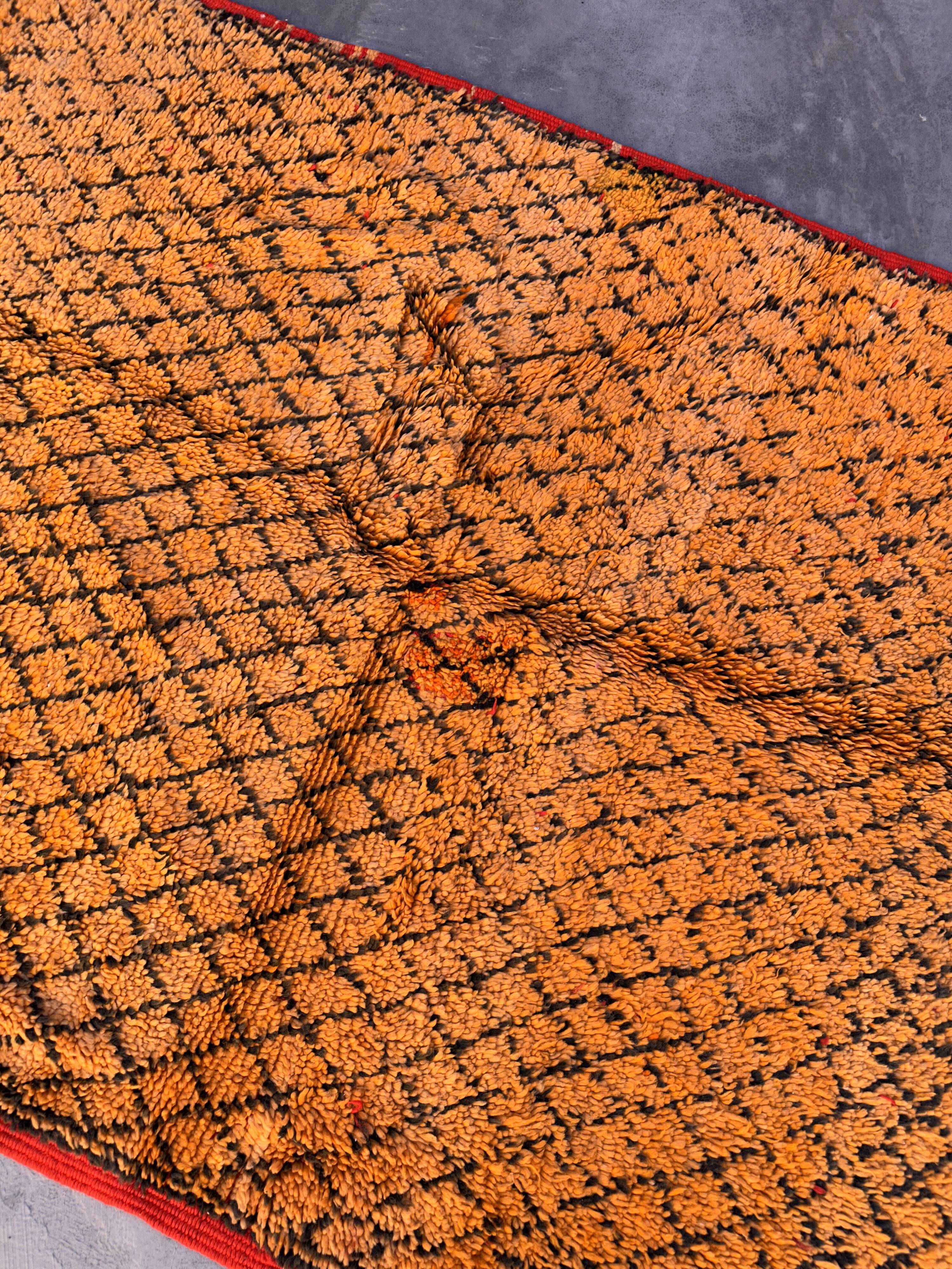 Moroccan rug Boujad orange - 138 x 294 cm
