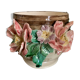 Cache pot barbotine fleurs