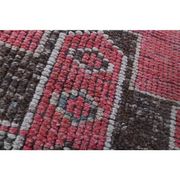 1970s Vintage Turkish Oushak Handmade Wool Cotton Pink Runner Rug 81x315