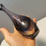 Purple/transperent Beak vase in mouth-blown glass of high quality. Danish design