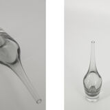 Scandinavian Glass Vase with Slim Neck, 1960s