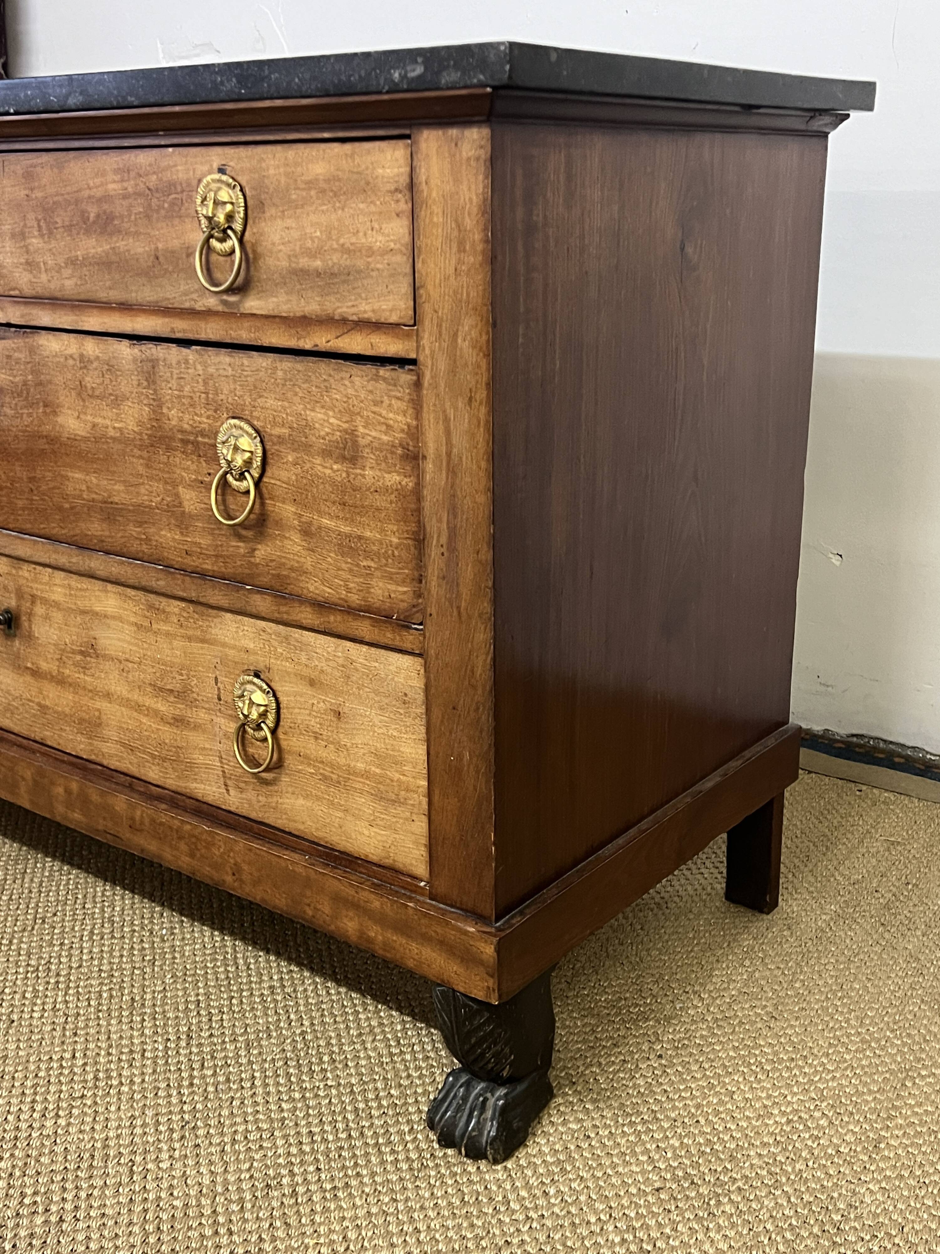 Empire chest of drawers returned from Egypt