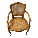 Caned cabriolet armchair – Classic chic style