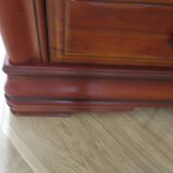 Cherrywood chest of drawers with ogee – 4 drawers – 80s – Louis Philippe style
