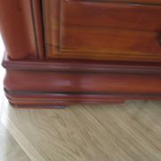 Cherrywood chest of drawers with ogee – 4 drawers – 80s – Louis Philippe style