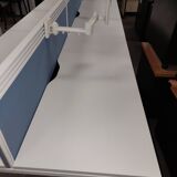 Bench desks 6 workstations with 3 removable partitions used good condition