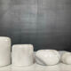 Set of 5 vintage marble candlesticks