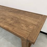 Large solid oak farm table with its extensions, 1950s