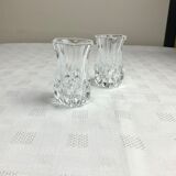 Paire de petits vases en cristal