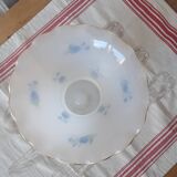Vase en opaline motifs fleurs bleues