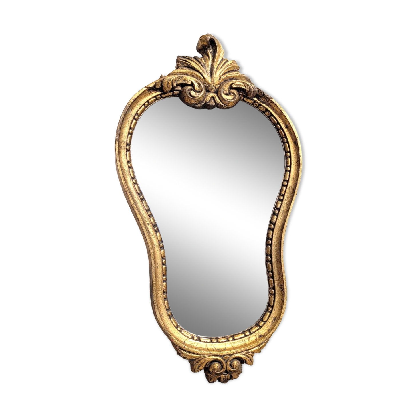 Small gilded mirror with pediment 1960
