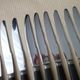 Set of 10 blackened wood handle cheese knives and stainless steel blade