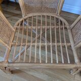 Pair of rattan armchairs