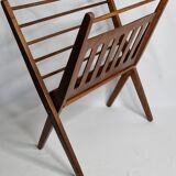 Folding teak magazine holder by Cees Braakman