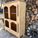 Refurbished solid wood display cabinet/sideboard