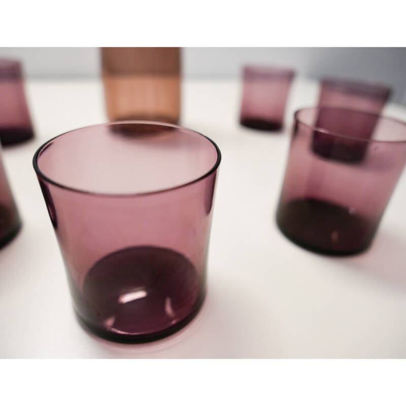 Water carafe and glasses, Italy 1960s