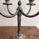 Pair of Silver Metal Candelabra Louis XVI 4 Light Candle Holders