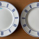 8 old earthenware plates from LUNEVILLE K & G