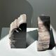 Black petrified wood bookend H17 L17 P6
