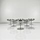 Set of 6 stainless steel ice cream cups, 1970