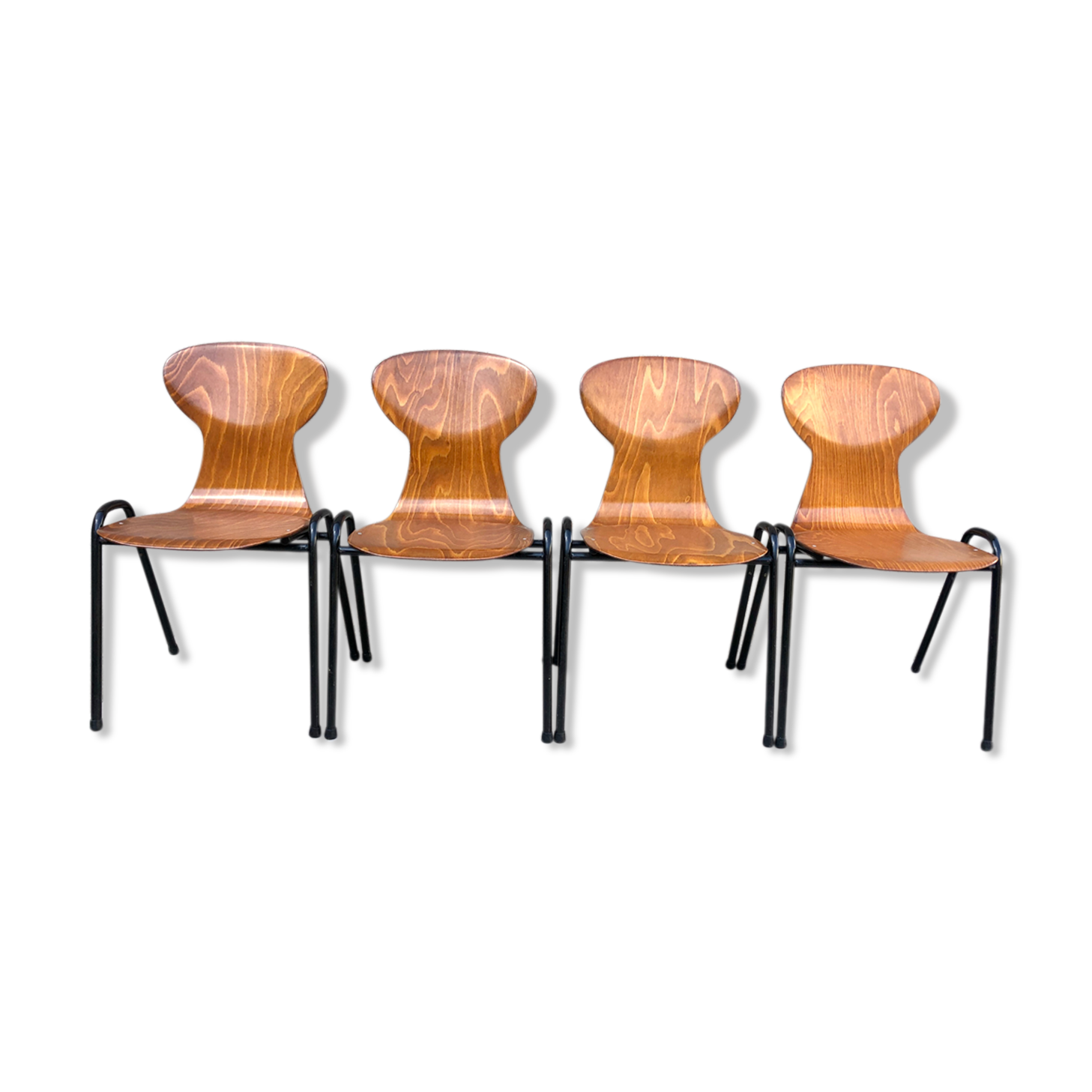 Lot of 4 chairs Ant Eromes 60s vintage