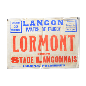 Affiche Match de Rugby