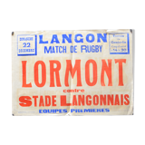 "Rugby Match" poster - City of Langon - 1930s