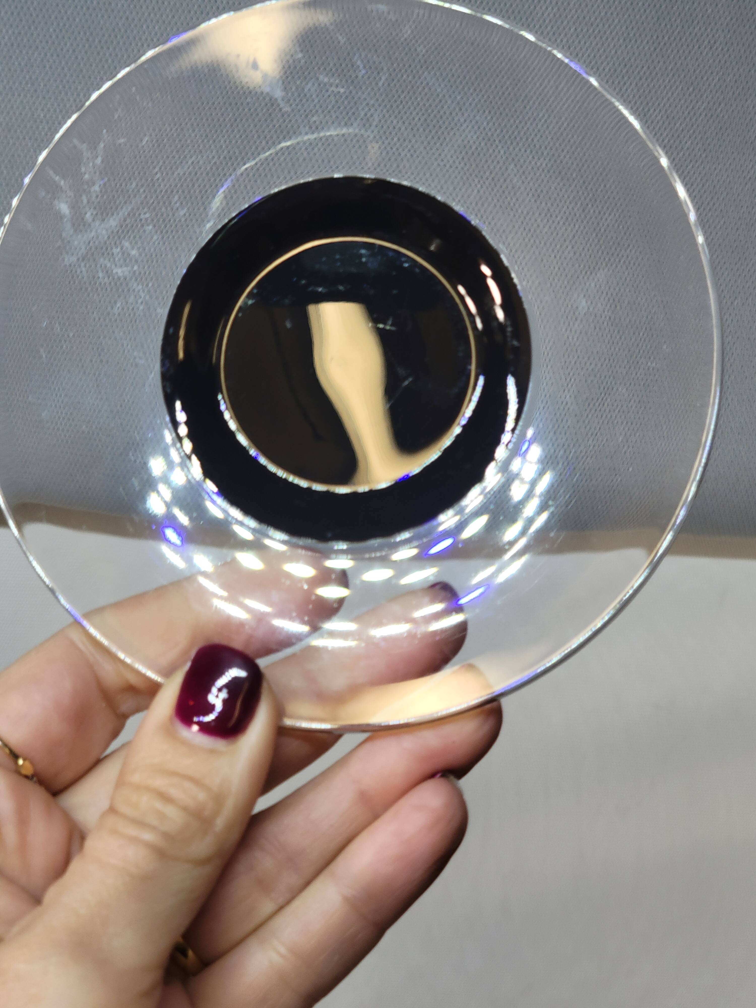 Guzzini Coffee Set 6 Porcelain Espresso Cups and 6 Plexiglas Saucers