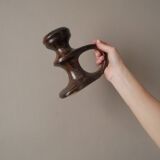 Vintage ceramic hand candle holder handmade pottery Scandinavian country spirit japandi