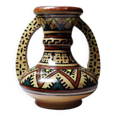Petit vase à anses en céramique de Safi signé, Maroc, années 1960-1980