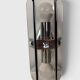 Pair of smoked glass and chrome wall lights attributed to Fontana Arte – Years