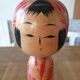 Japanese hand-painted Kokeshi doll from the 1960s