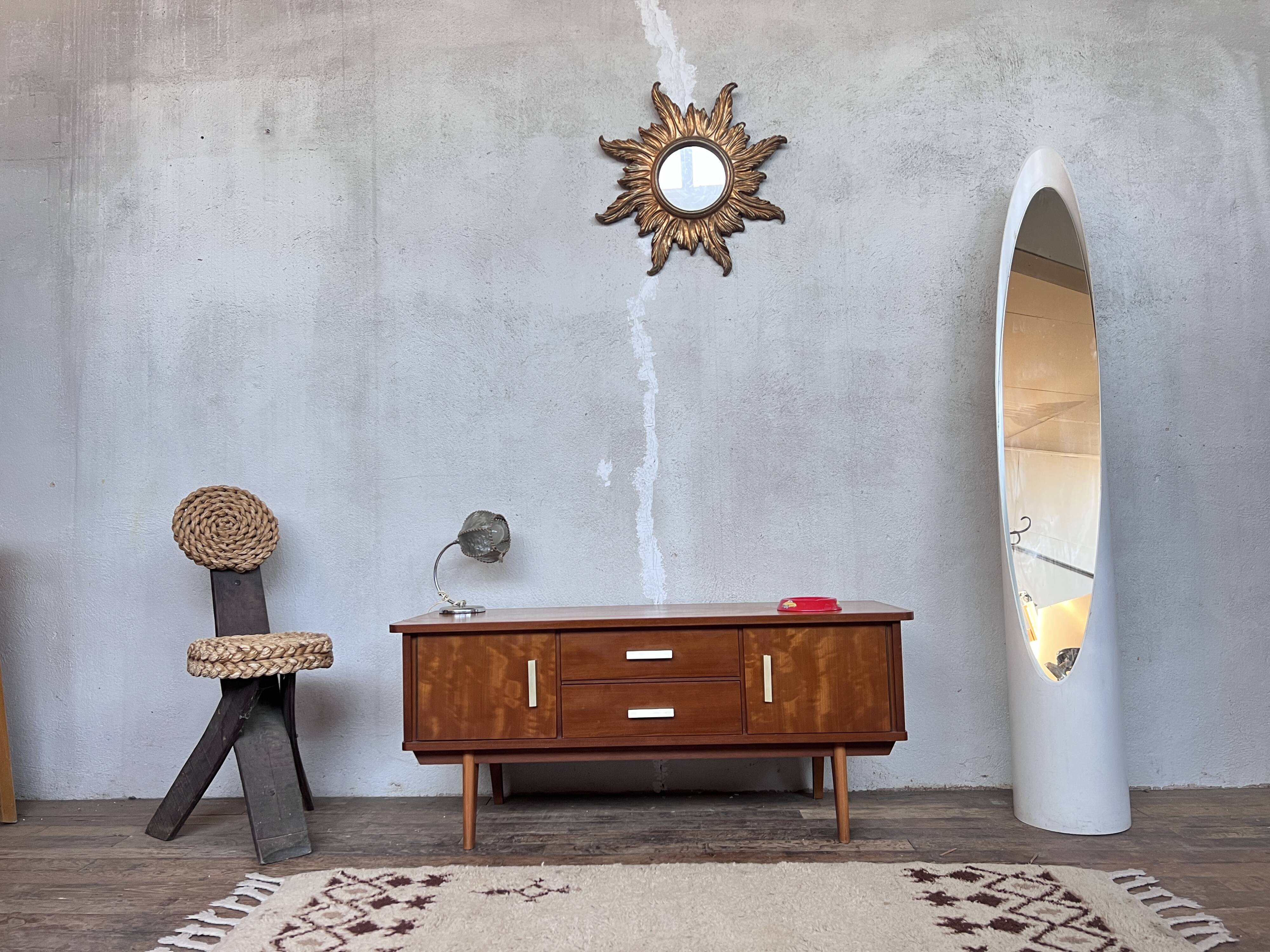 TV cabinet - hifi - vintage sideboard - teak - 50/60 - compass feet