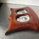 Antique  art nouveau mahogany double frame wood