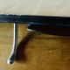 Wooden wall coat rack with vintage mirror - 6 hooks