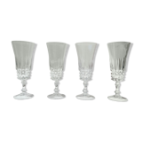 4 Arques crystal flutes, Tuileries model
